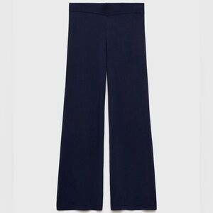 Mango MNG- sweater knit navy blue pants